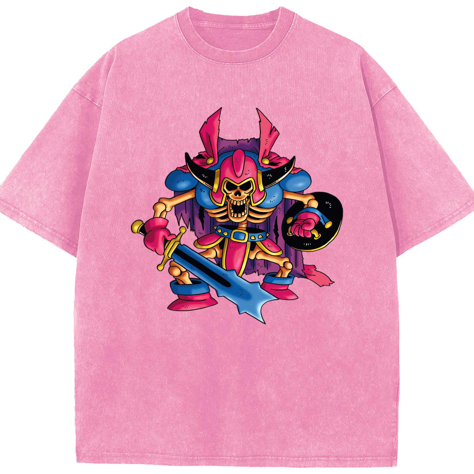 （画像用） ドラゴンクエスト Doragon Kuesuto Dragon Quest 綿100% ヴィンテージ風 半袖Tシャツ（フロントプリント）